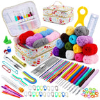 Crochet Knitting Set with Yarn and Hooks