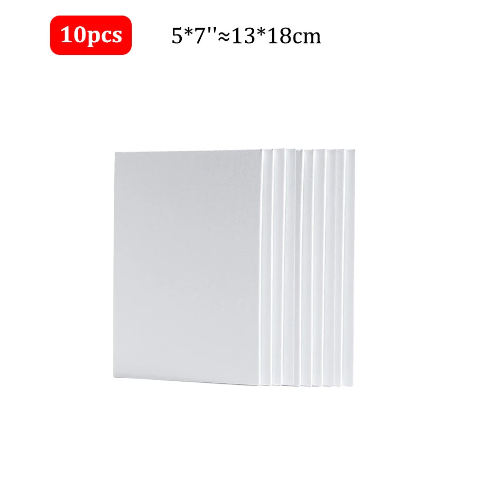 10 Pcs Blank Canvas Board