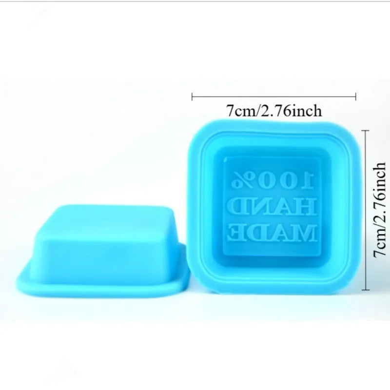 2pcs Pan "100% Hand Made" Silicone Soap Making Mold