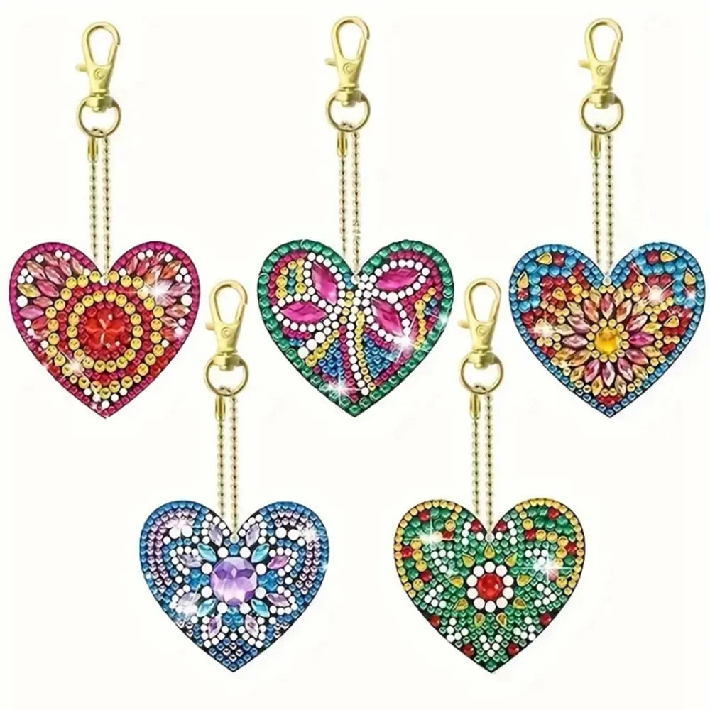 6pcs/Set Diamond Art Keychain Kit