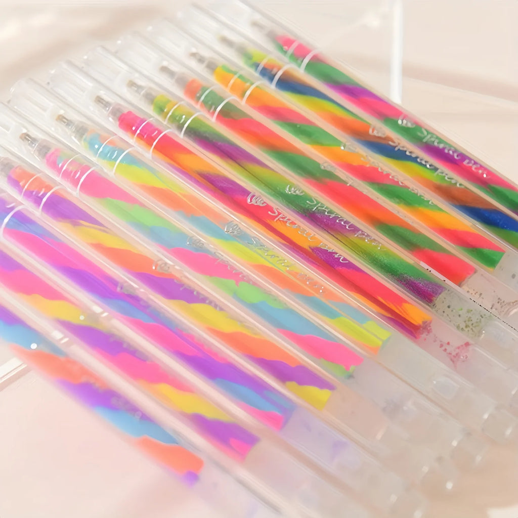 6/18Pcs Rainbow Gel Pens Color Changing