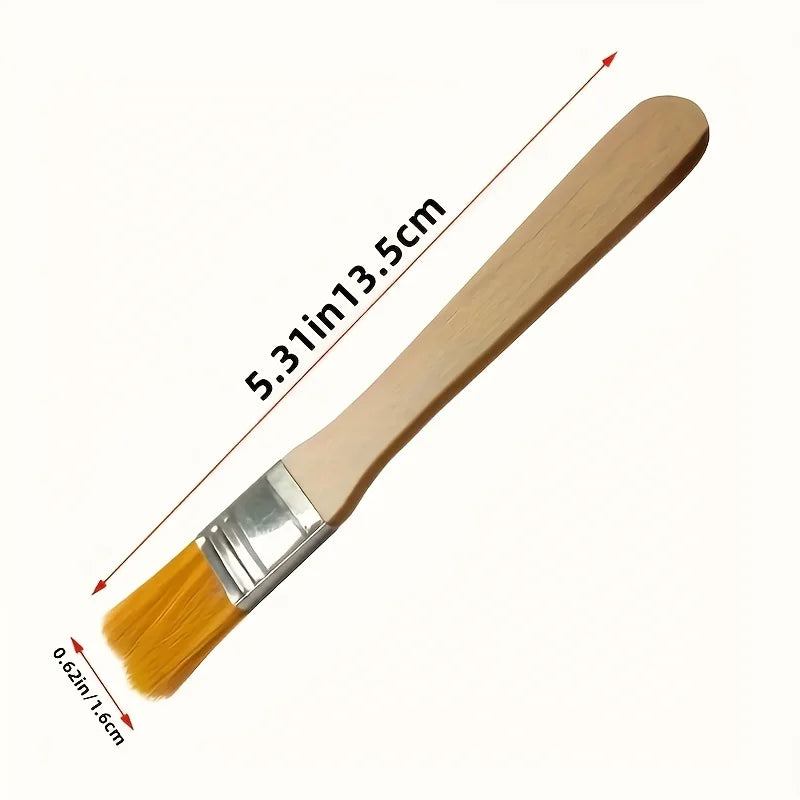 10Pcs Wooden Handle Nylon Bristle Paint Brush