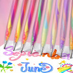 6/18Pcs Rainbow Gel Pens Color Changing