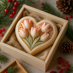 3D heart-shaped tulip silicone mold