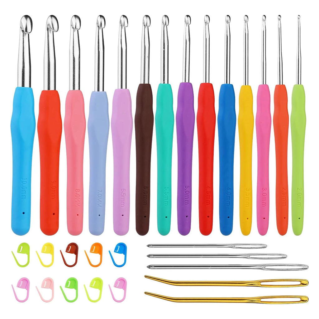 Crochet Knitting Set with Yarn and Hooks
