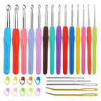 Crochet Knitting Set with Yarn and Hooks
