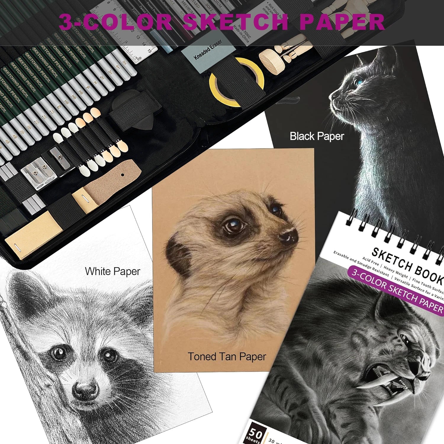 70 Pcs  Sketching Kit
