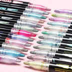 12 Colors Double Line Marker Pens Set