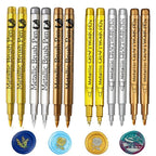 6Pcs Brush Metallic Paint Marker Pens