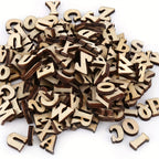 100Pcs Mixed Wooden A Z Letters