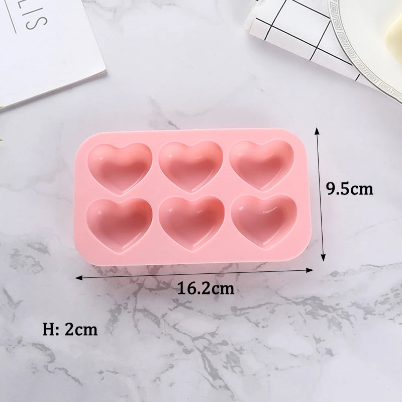 6 Holes Rose Flower Handmade Silicone Mold
