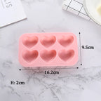 6 Holes Rose Flower Handmade Silicone Mold