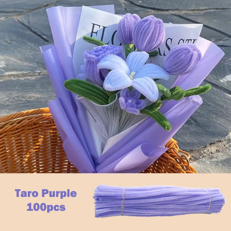 100pcs Colorful Chenille Stems