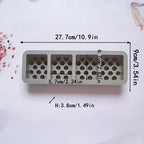 4 Holes Massage Square Silicone Soap Mold