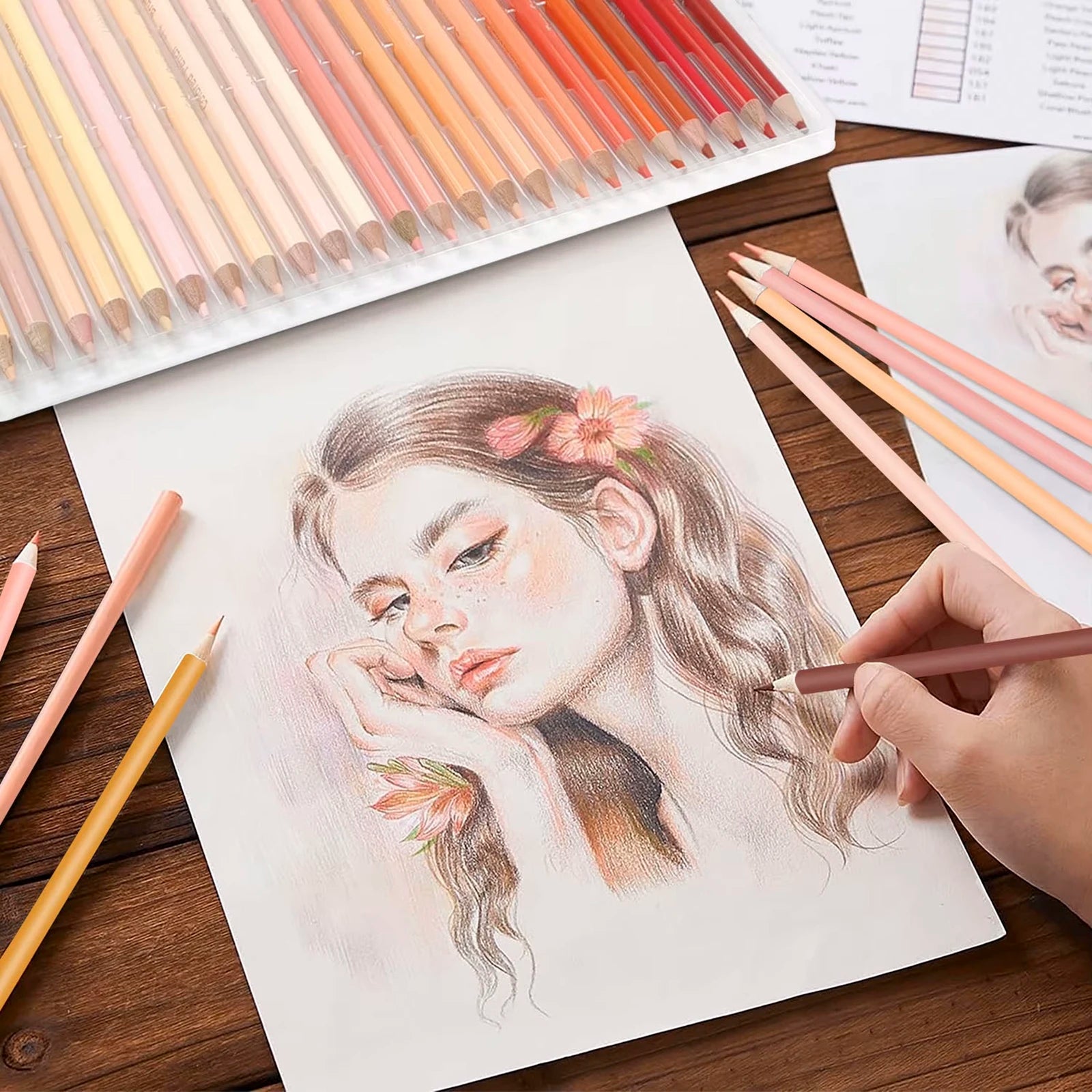 72 Skin Tones Colored Pencils Set