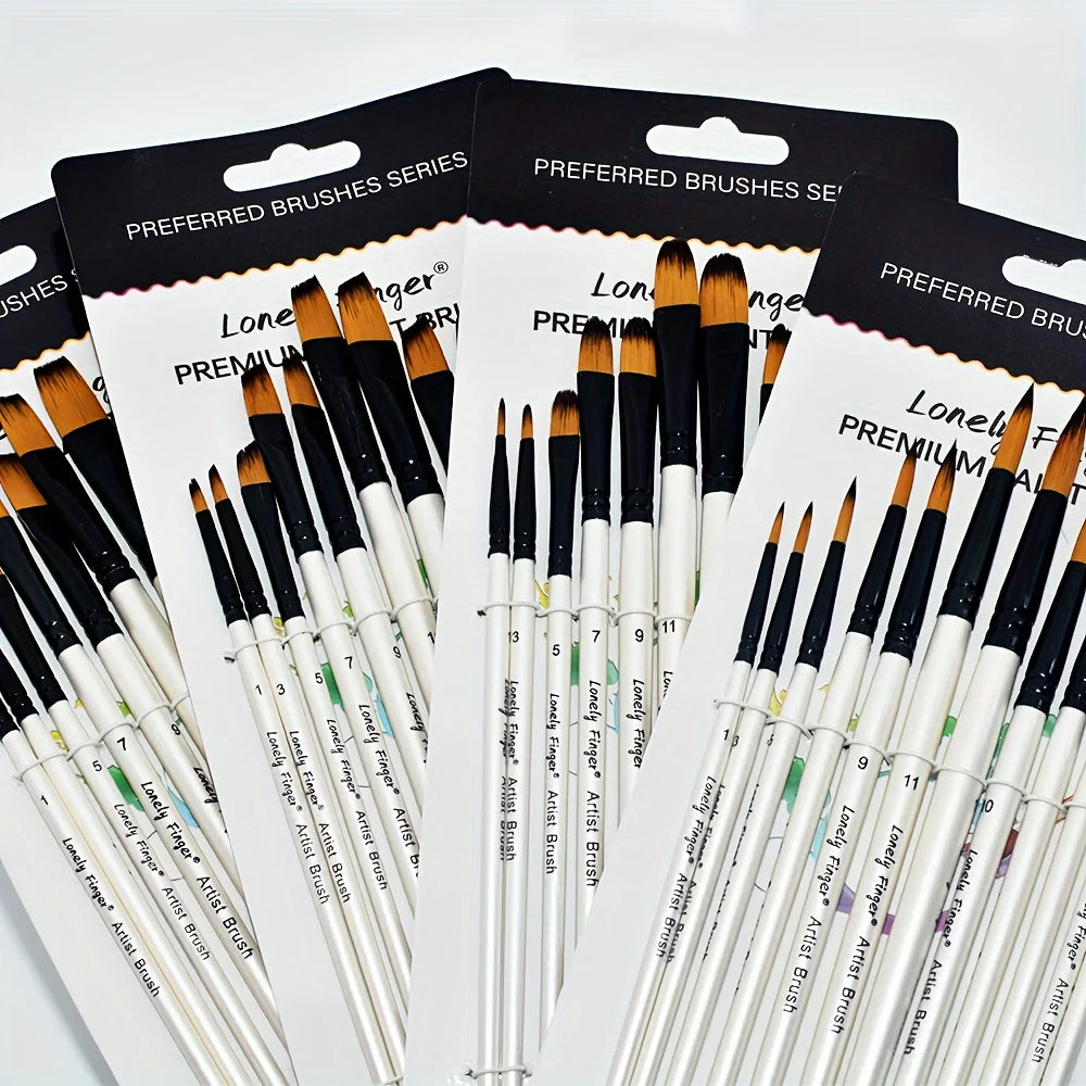 12/48pcs Professional Artist Paint Brush Set
