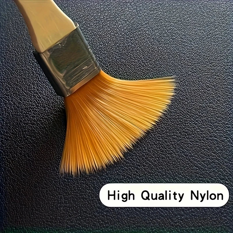 10Pcs Wooden Handle Nylon Bristle Paint Brush