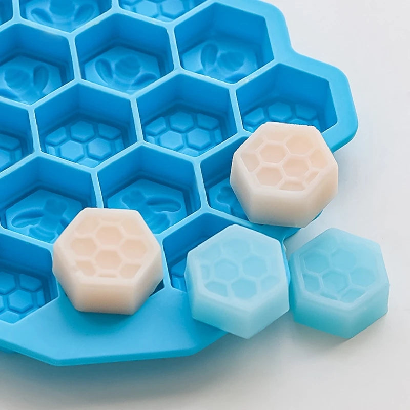 3D 16 Cells Bee Honeycomb Shaped Silicone Soap Mold