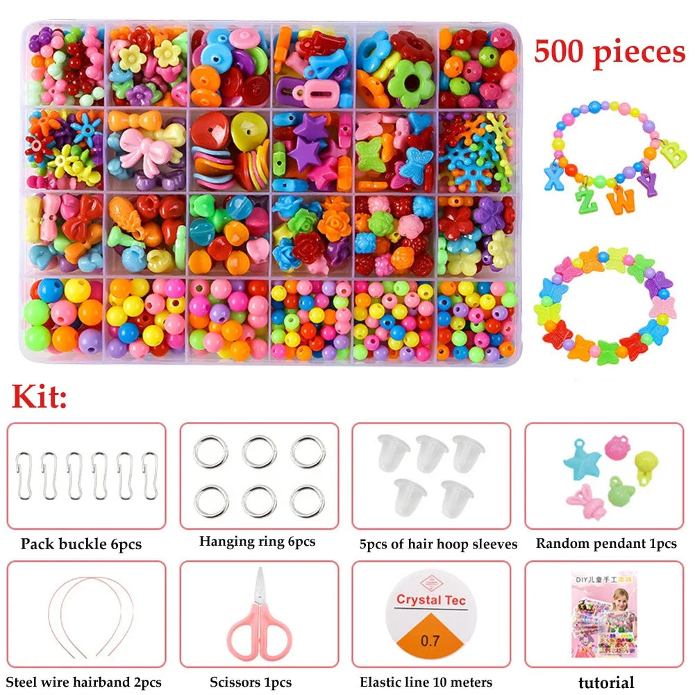 500pcs DIY Handmade Beaded Jewelry Making Kit