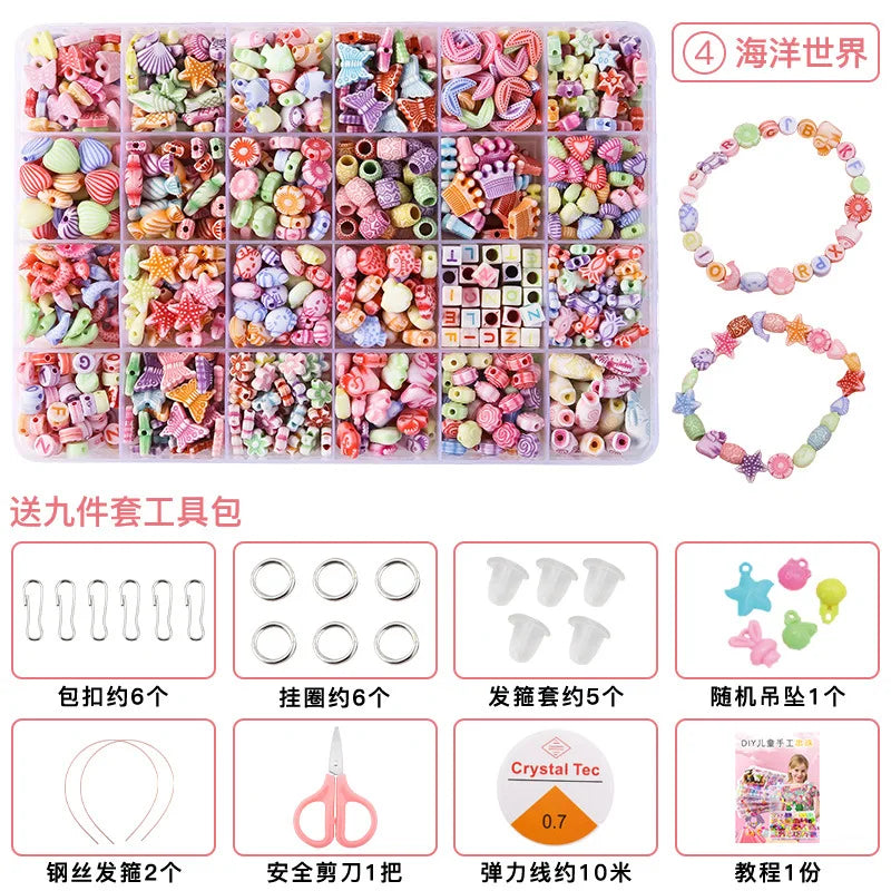 500pcs DIY Handmade Beaded Jewelry Making Kit