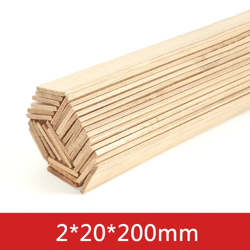 20-50pcs 2/3/5mm Balsa Wood Craft Sticks