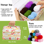 Crochet Knitting Set with Yarn and Hooks