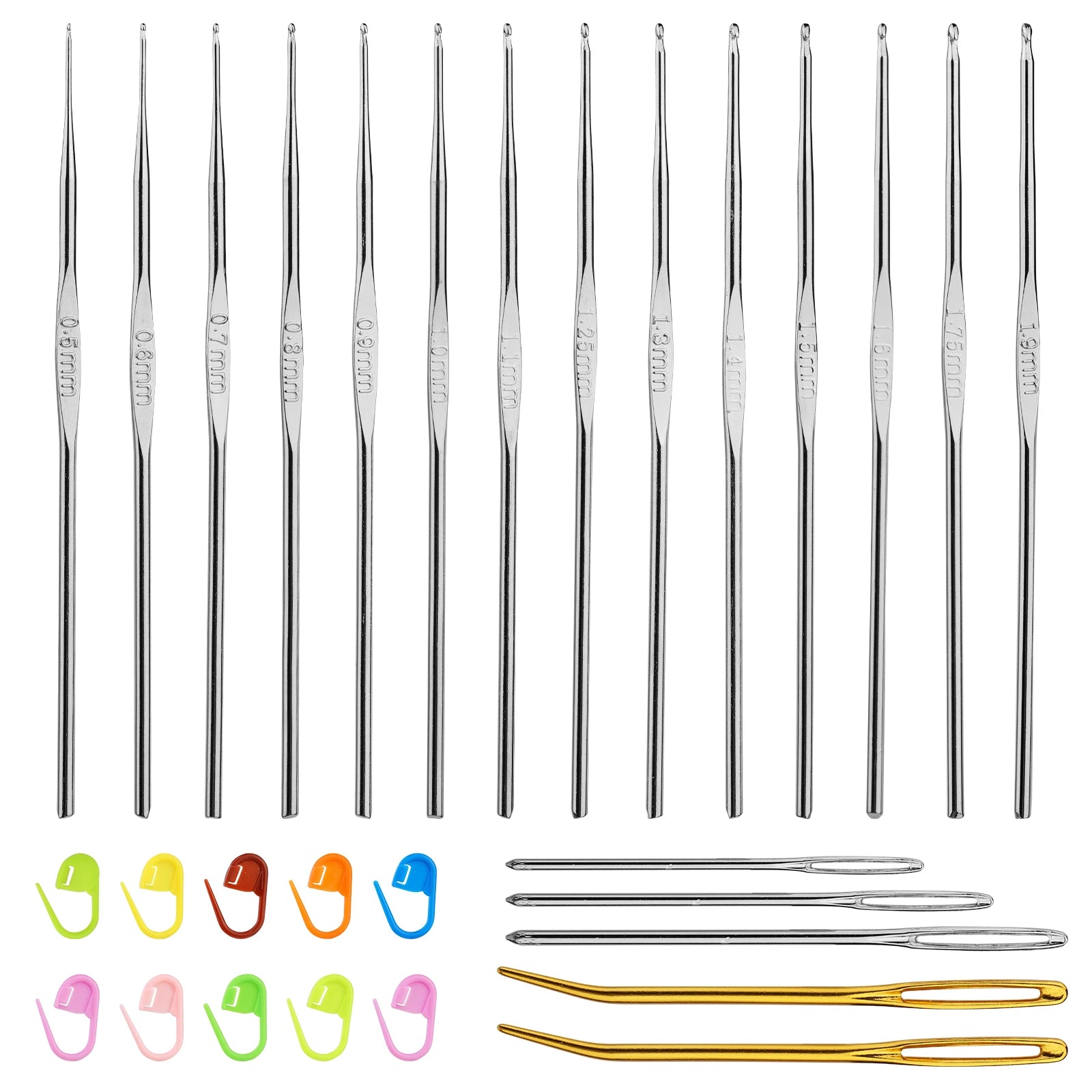Crochet Knitting Set with Yarn and Hooks