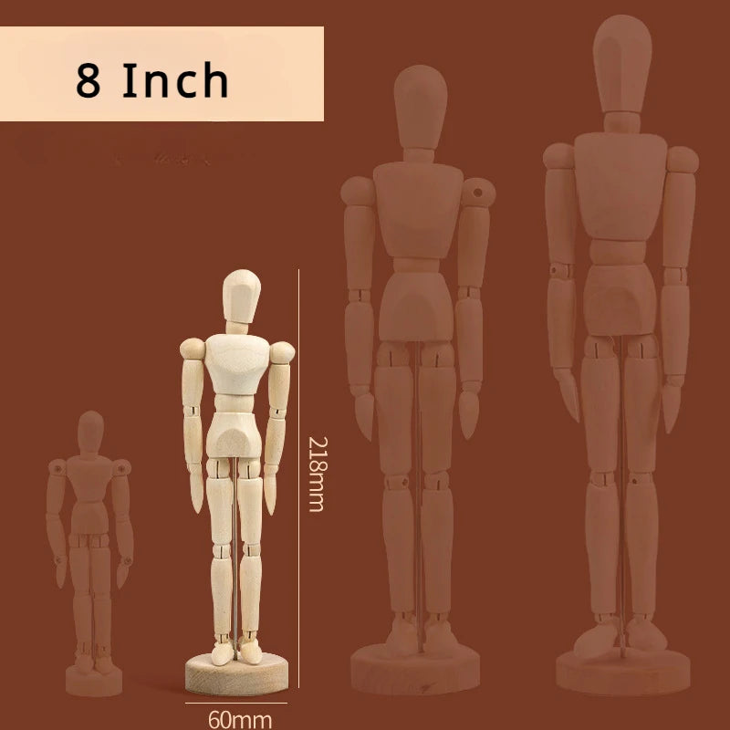 5.5/8/12 inch Artists Wooden Mannequin