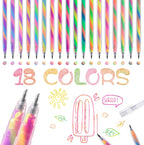 6/18Pcs Rainbow Gel Pens Color Changing