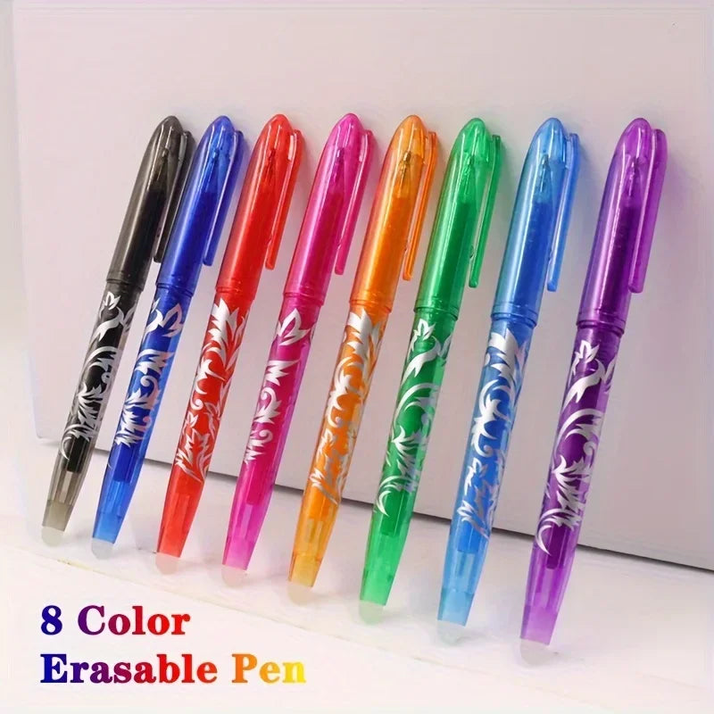 8/4pcs Multi-Color Erasable Gel Pen 0.5mm Tip