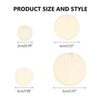 20/30/40/50mm Unfinished Round Wood Discs With Hole