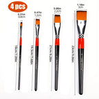 4/8pcs Flat Art Nylon Paint Brushes