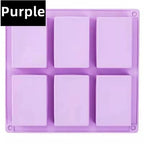 Newest 6 Grids Rectangle Silicone Soap Making Molds DIY Chocolate Mousse Cake Bakeware Ice Cream Mould Tools Birthday Gifts 2023