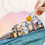 10Pcs Wooden Handle Nylon Bristle Paint Brush