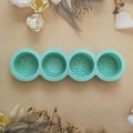 3D Handmade Silicone Soap Mold 4 Types Flower Soap Making Mould DIY Circular Shape Soaps Craft Tools Round Mooncake Mold