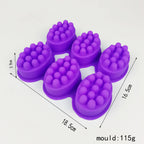 Silicone Soap Molds DIY Handmade Massage Therapy Bar Making Tools 3D Oval Shape Essential Oil Aromatherapy Resin Crafts Mould