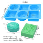 6-Cavity Silicone Soap Molds with Mixed Lace Patterns Perfect for DIY Rectangle Soap Making and Home Decor Crafts
