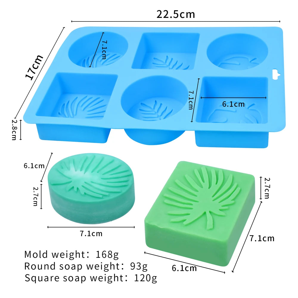 6-Cavity Silicone Soap Molds with Mixed Lace Patterns Perfect for DIY Rectangle Soap Making and Home Decor Crafts