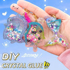 Kids DIY Crystal Glue Key Chain Art