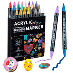 12/24/36/48 Colors Dual Tip Acrylic Paint Pens
