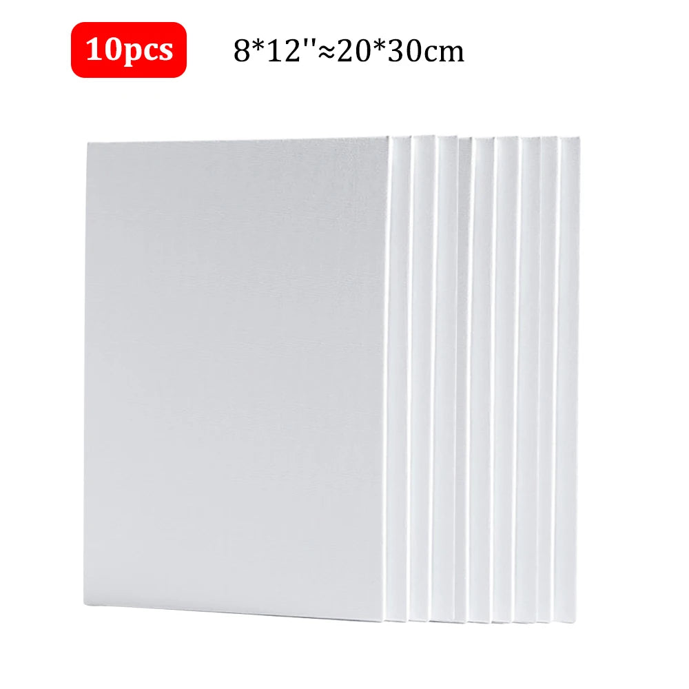 10 Pcs Blank Canvas Board