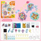 Kids DIY Crystal Glue Key Chain Art