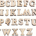 100Pcs Mixed Wooden A Z Letters