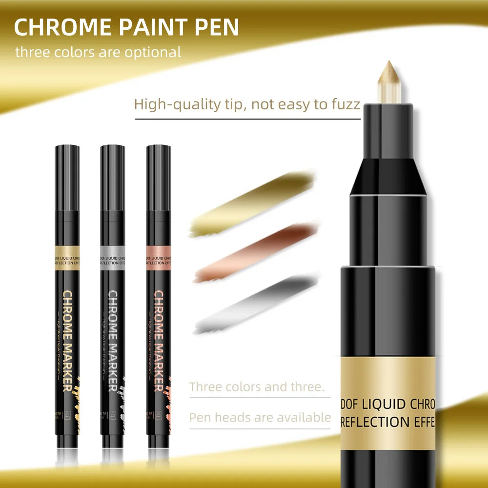 1Pcs Chrome Mirror Marker Pen