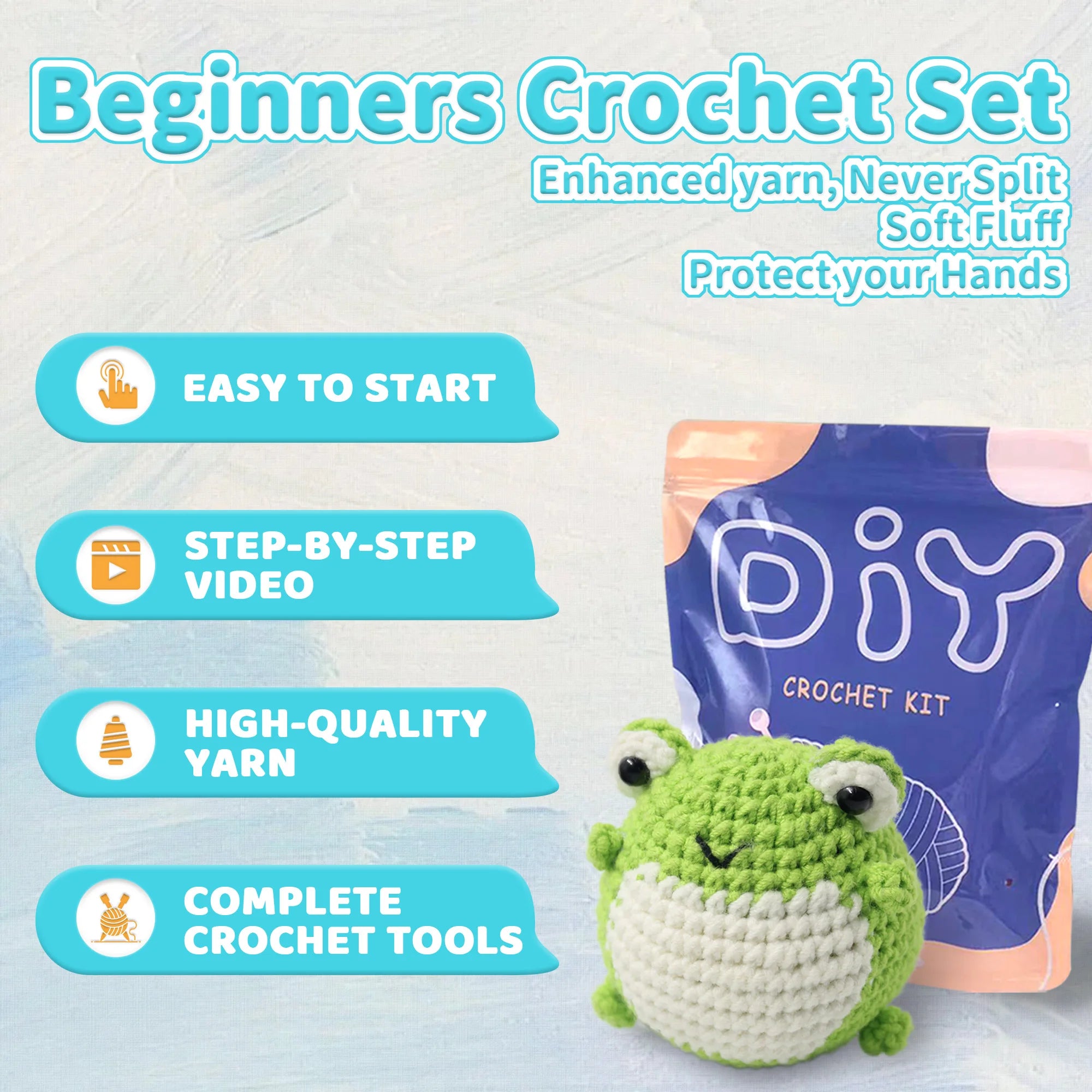 Frog Crochet Project Kit