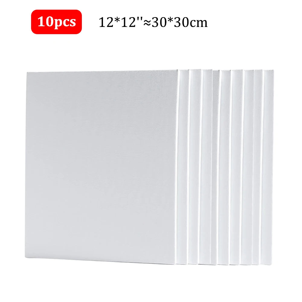 10 Pcs Blank Canvas Board