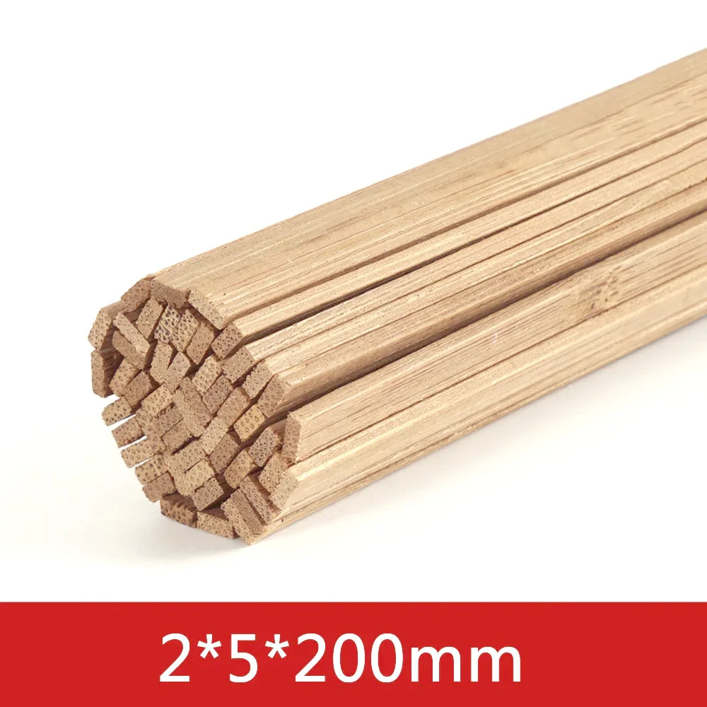 20-50pcs 2/3/5mm Balsa Wood Craft Sticks