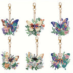 6pcs/Set Diamond Art Keychain Kit