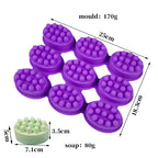 Silicone Soap Molds DIY Handmade Massage Therapy Bar Making Tools 3D Oval Shape Essential Oil Aromatherapy Resin Crafts Mould