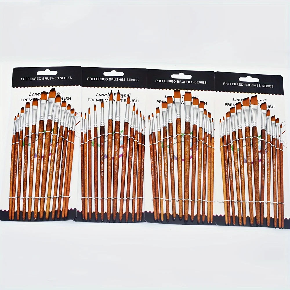 12/48pcs Professional Artist Paint Brush Set